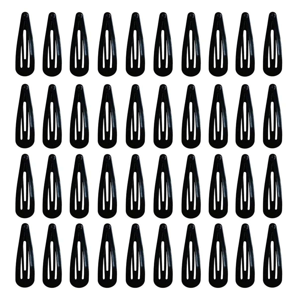 40 Pieces 2 Inch Black Metal Snap Hair Clips – Non-Slip Hair Barrettes for Women, Girls, Kids, and Toddlers - görsel 1