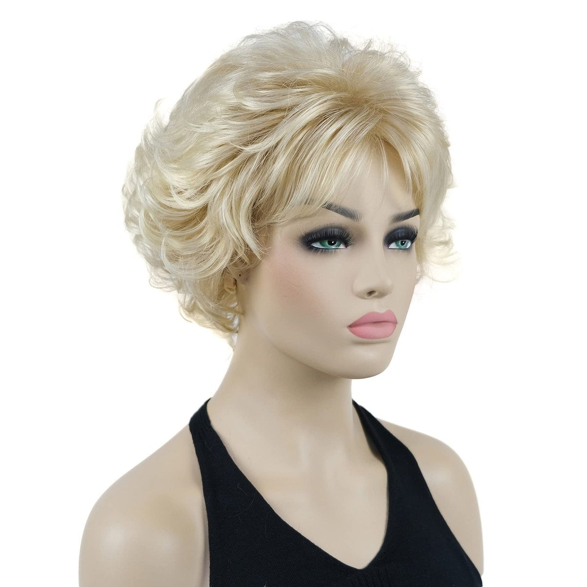 Lydell 8 Inch Short Curly Women's Wig - Soft Shaggy Layered Classic Cap Full Synthetic Wig (24BT613) - görsel 3
