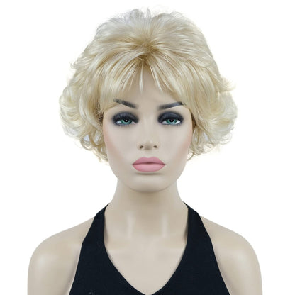Lydell 8 Inch Short Curly Women's Wig - Soft Shaggy Layered Classic Cap Full Synthetic Wig (24BT613)