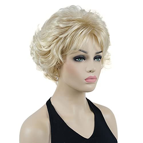 Lydell 8 Inch Short Curly Women's Wig - Soft Shaggy Layered Classic Cap Full Synthetic Wig (24BT613) - görsel 4