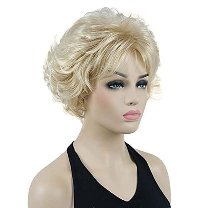 Lydell 8 Inch Short Curly Women's Wig - Soft Shaggy Layered Classic Cap Full Synthetic Wig (24BT613)