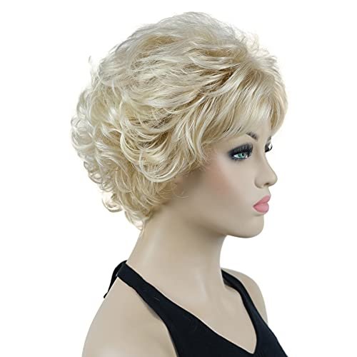 Lydell 8 Inch Short Curly Women's Wig - Soft Shaggy Layered Classic Cap Full Synthetic Wig (24BT613) - görsel 8