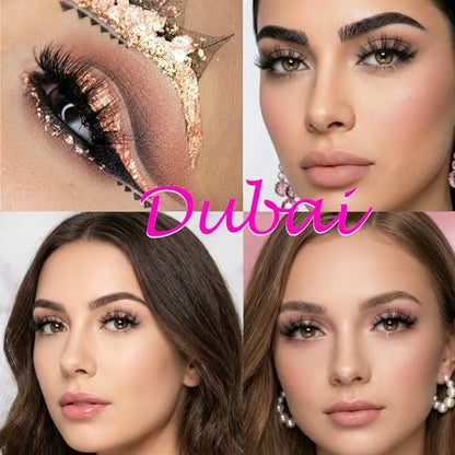 Eliace 15 Pairs Natural Look False Eyelashes – 14mm Cat Eye Wispy Strips, Faux Mink Fluffy Volume Lashes for Everyday Wear