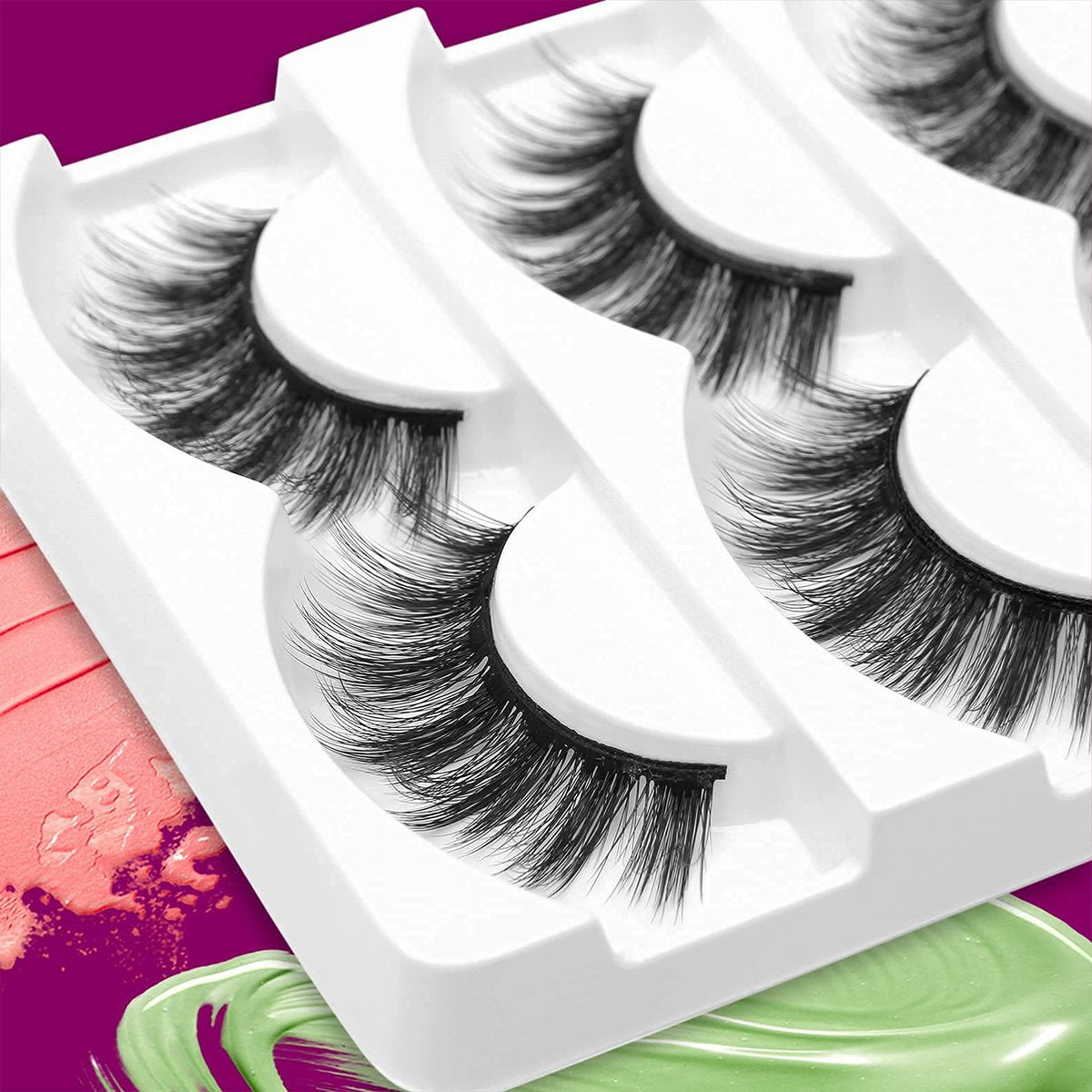 Eliace 15 Pairs Natural Look False Eyelashes – 14mm Cat Eye Wispy Strips, Faux Mink Fluffy Volume Lashes for Everyday Wear - görsel 14