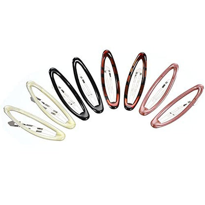 16 Pieces 2.8 Inch Large Hair Clip Barrettes for Women - Big Oval Water Drop Shape Metal Stoving Varnish No Slip Hair Barrettes (Adorable Color)