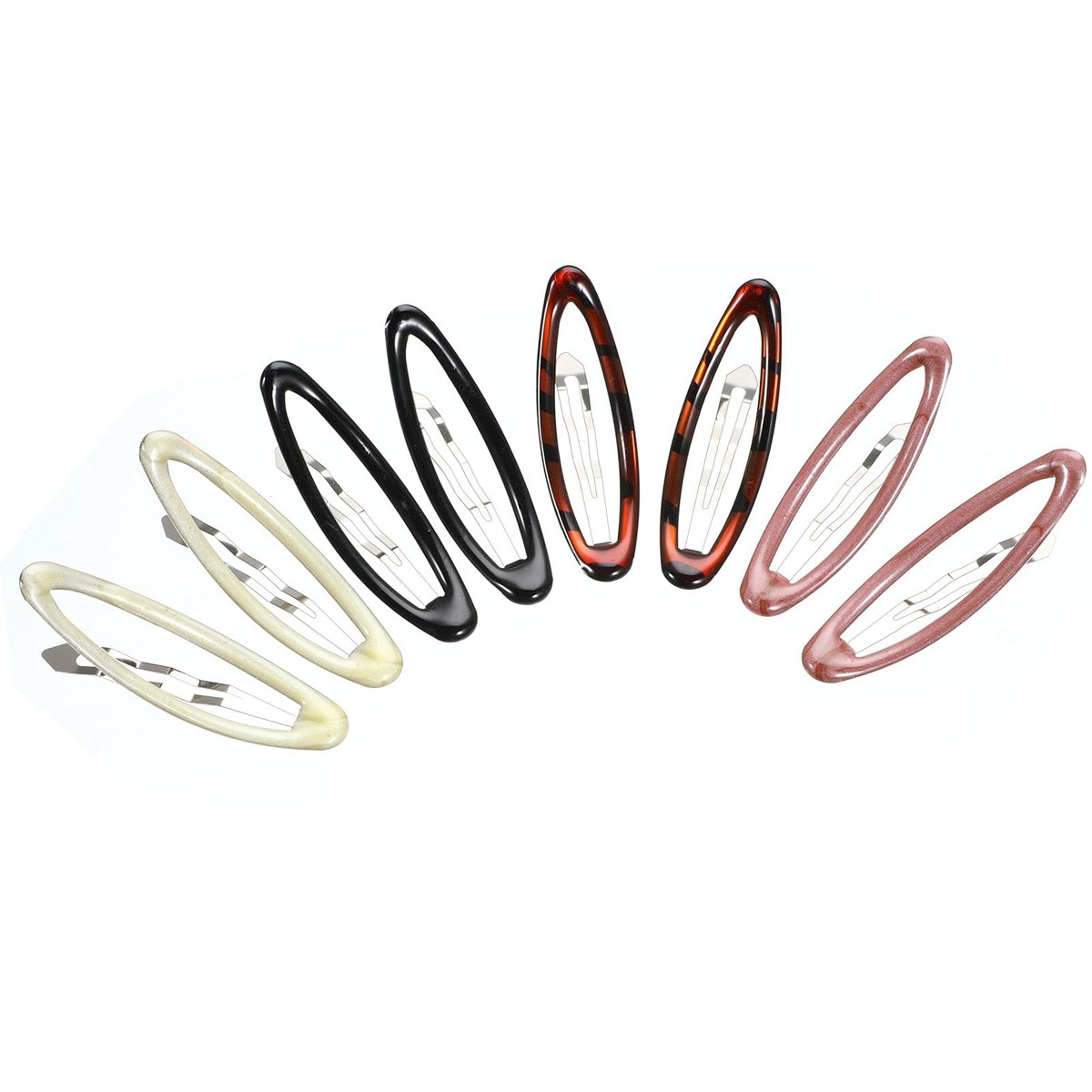 16 Pieces 2.8 Inch Large Hair Clip Barrettes for Women - Big Oval Water Drop Shape Metal Stoving Varnish No Slip Hair Barrettes (Adorable Color) - görsel 11