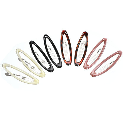 16 Pieces 2.8 Inch Large Hair Clip Barrettes for Women - Big Oval Water Drop Shape Metal Stoving Varnish No Slip Hair Barrettes (Adorable Color)