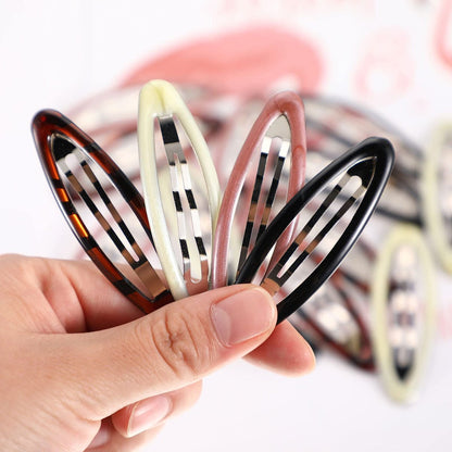 16 Pieces 2.8 Inch Large Hair Clip Barrettes for Women - Big Oval Water Drop Shape Metal Stoving Varnish No Slip Hair Barrettes (Adorable Color)