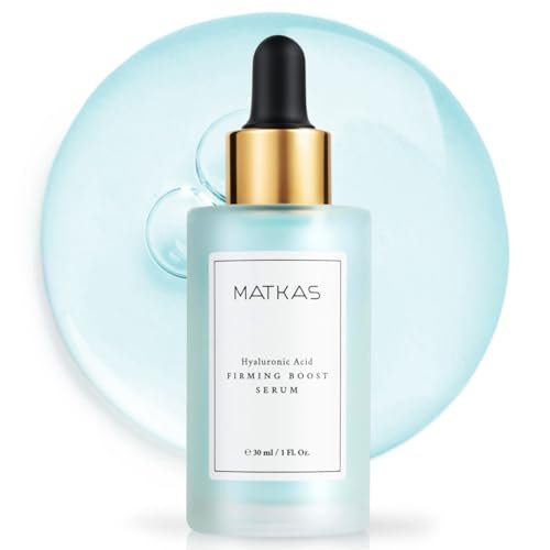 MATKAS Korean Firming Boost Hydrating Hyaluronic Acid Serum 1 Fl. Oz. with 2% Niacinamide for Dry Skin, Anti-Aging Peptides Moisturizer Avelisse