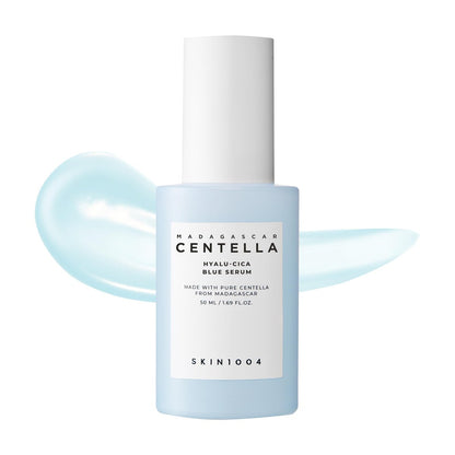 SKIN1004 Hyalu-Cica Blue Serum – Hydrating Face Serum with 5 Hyaluronic Acids & Madagascar Centella Asiatica, 1.69 fl oz (50 ml)