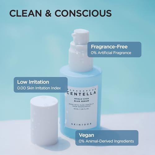 SKIN1004 Hyalu-Cica Blue Serum – Hydrating Face Serum with 5 Hyaluronic Acids & Madagascar Centella Asiatica, 1.69 fl oz (50 ml) - görsel 12