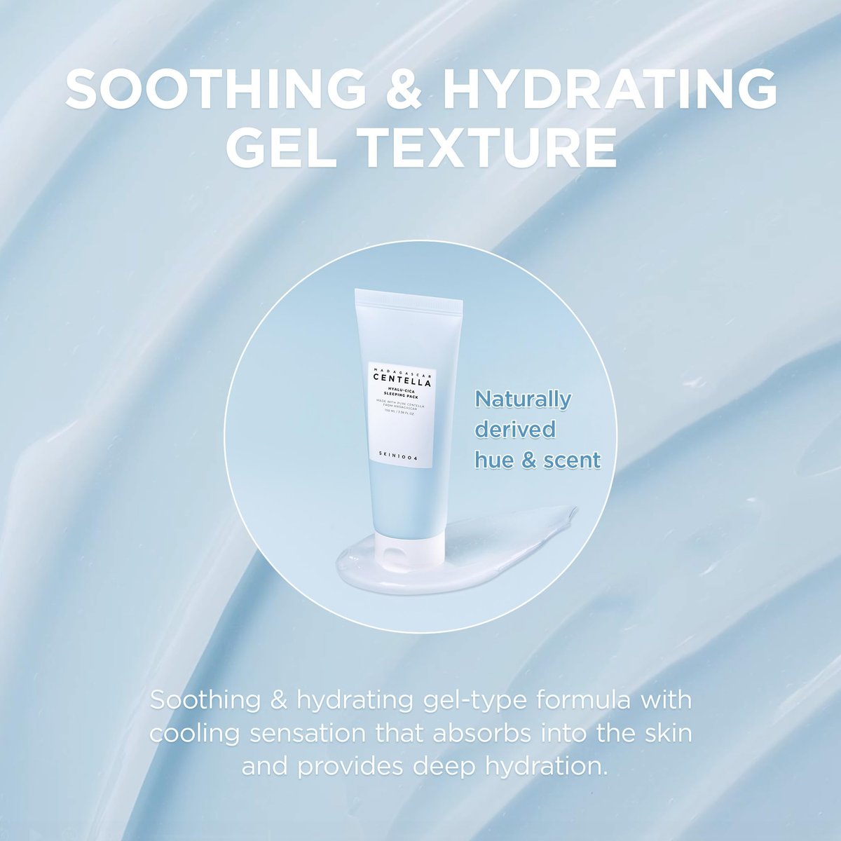 SKIN1004 Hyalu-CICA Sleeping Pack – 3.38 fl oz (100ml) – Melatonin, Hyaluronic Acid & Centella Asiatica – Overnight Moisturizing & Revitalizing Mask Avelisse
