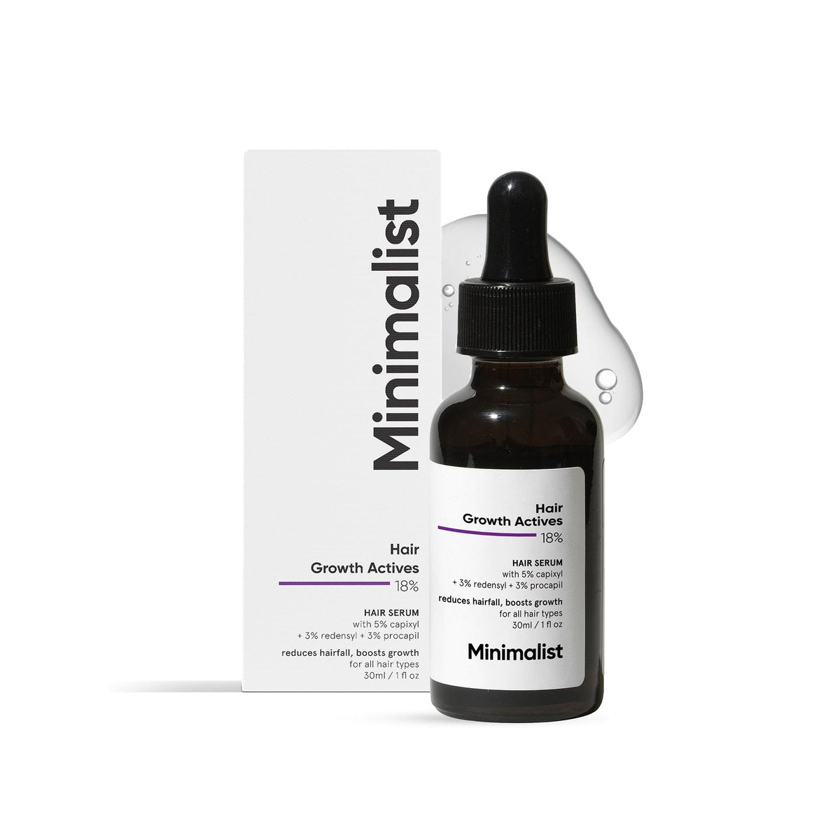 Minimalist Hair Density Serum 18% with Procapil, Capixyl, Redensyl, Anagain & Baicapil for Hair Fall Control – Women & Men – 30ml - görsel 1