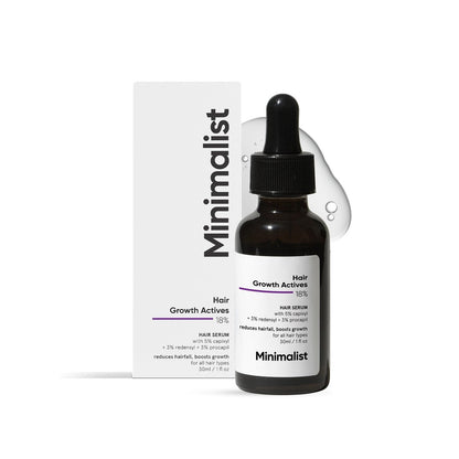 Minimalist Hair Density Serum 18% with Procapil, Capixyl, Redensyl, Anagain & Baicapil for Hair Fall Control – Women & Men – 30ml
