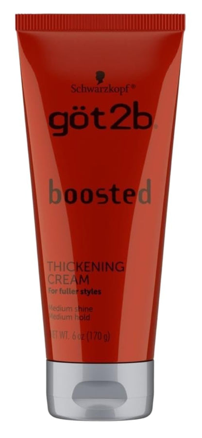 Got 2B Boosted Hair Thickening Cream for Fuller Styles, Medium Shine, Medium Hold, 6 Ounce (Pack of 3) Avelisse