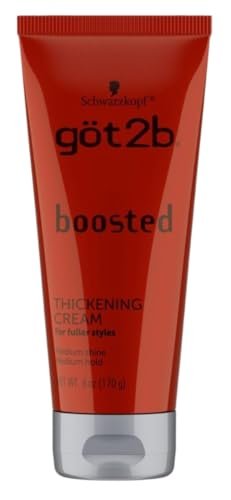 Got 2B Boosted Hair Thickening Cream for Fuller Styles, Medium Shine, Medium Hold, 6 Ounce (Pack of 3) Avelisse