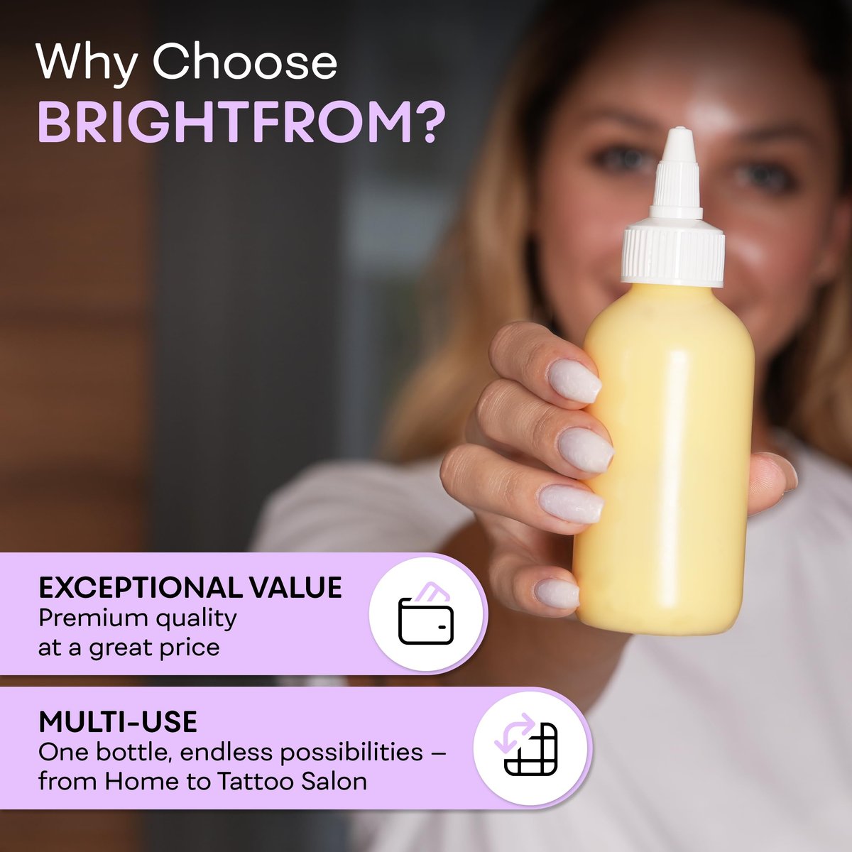 BRIGHTFROM Twist Top Applicator Bottles - 4 OZ Squeeze Empty Plastic Bottles, Refillable Open/Close Nozzle, Multi Purpose (Pack of 2) - görsel 11