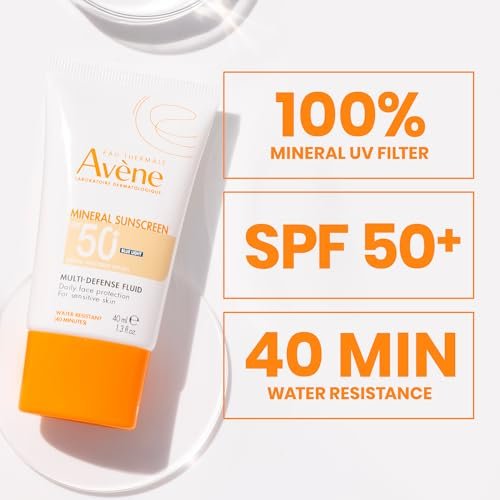 Avène Mineral Sunscreen Multi-Defense Fluid Tinted SPF 50+ - Clean, Reef-Friendly Sunscreen for Sensitive Skin, 1.3 Fl Oz Avelisse