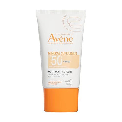 Avène Mineral Sunscreen Multi-Defense Fluid Tinted SPF 50+ - Clean, Reef-Friendly Sunscreen for Sensitive Skin, 1.3 Fl Oz Avelisse