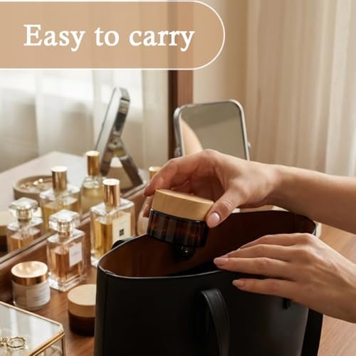 5-Pack 20ml Amber Glass Jars with Plastic Lids – Refillable Sample Containers for Lotions, Creams, Eye Shadow, Balm - görsel 8
