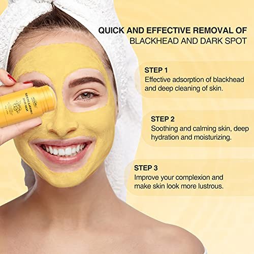 POP MODERN.C Turmeric Clay Stick Mask - Organic Vitamin C Mask for Blackhead Cleansing, Deep Clean Pores, Improve Acne - Includes Blackhead Extractor Tools - görsel 10