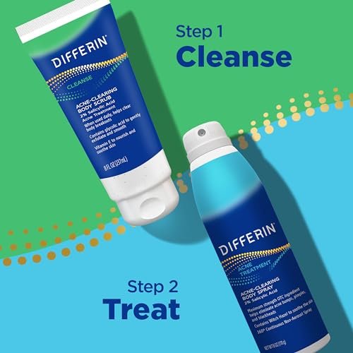 Differin Body Scrub with Salicylic Acid – Acne Clearing Exfoliator for Back, Shoulders, and Chest, 8 oz - görsel 10