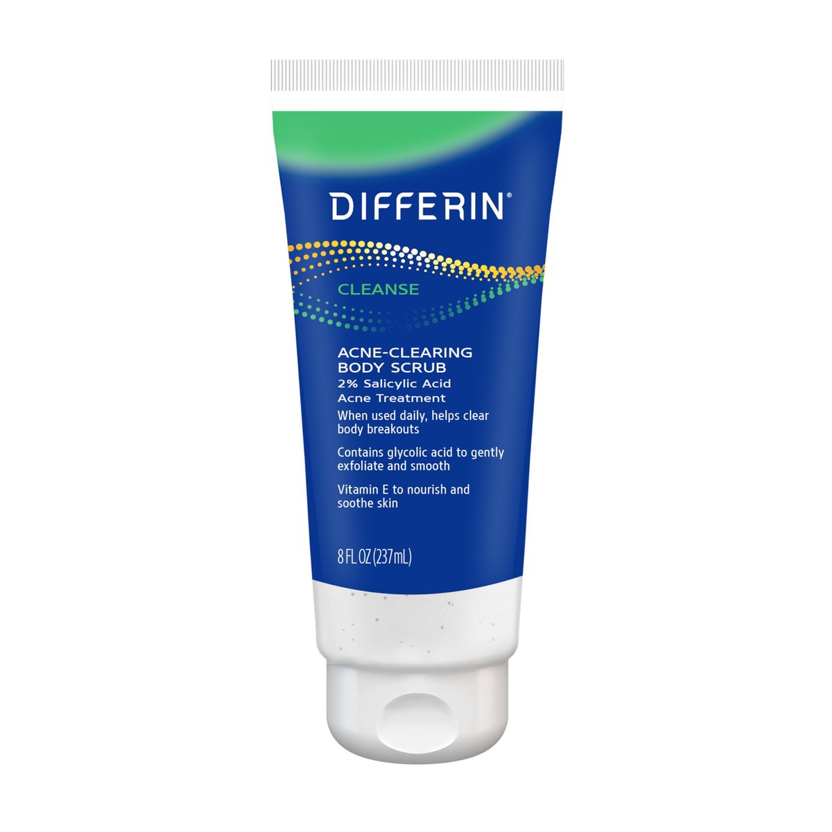 Differin Body Scrub with Salicylic Acid – Acne Clearing Exfoliator for Back, Shoulders, and Chest, 8 oz - görsel 1