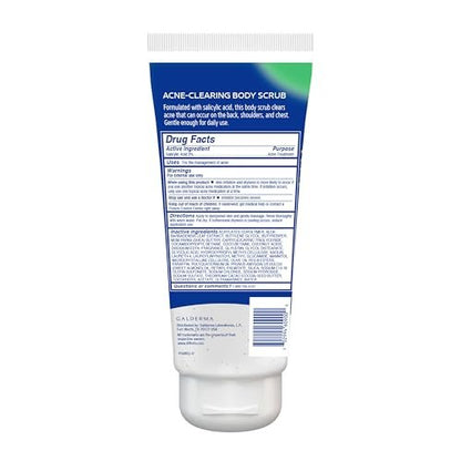 Differin Body Scrub with Salicylic Acid – Acne Clearing Exfoliator for Back, Shoulders, and Chest, 8 oz