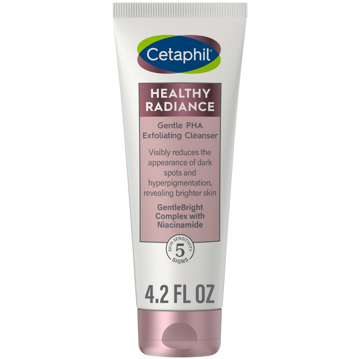 Cetaphil Healthy Radiance Gentle Exfoliating Cleanser - Visibly Reduces Dark Spots & Hyperpigmentation, Hypoallergenic, Fragrance Free, 4.2oz - görsel 2
