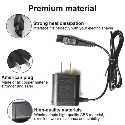 LinMei HQ8505 Replacement Power Cord for Philips Series 3000, 5000, 6000, 7000, 9000 Shavers and Trimmers