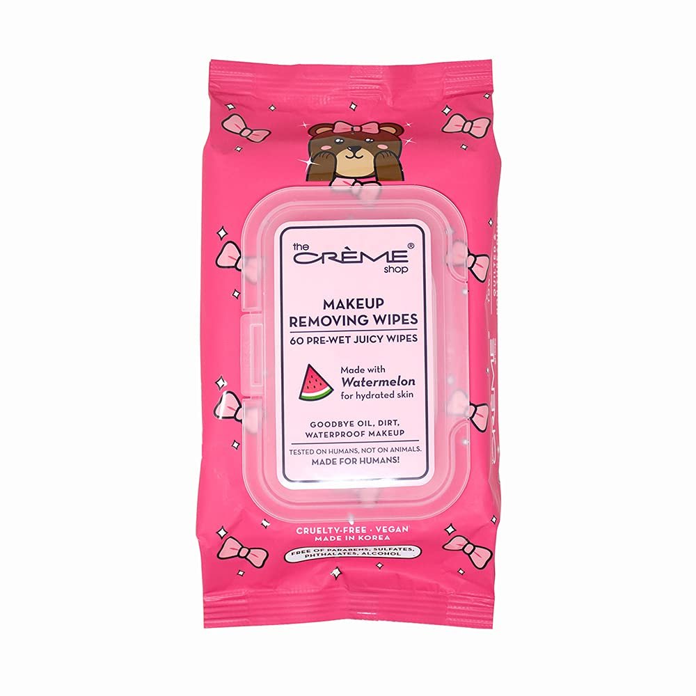 The Crème Shop Makeup Removing Wipes with Watermelon – Hydrating 60-Count - görsel 1