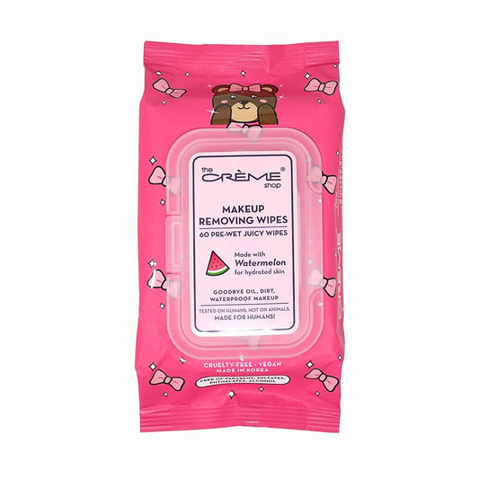 The Crème Shop Makeup Removing Wipes with Watermelon – Hydrating 60-Count