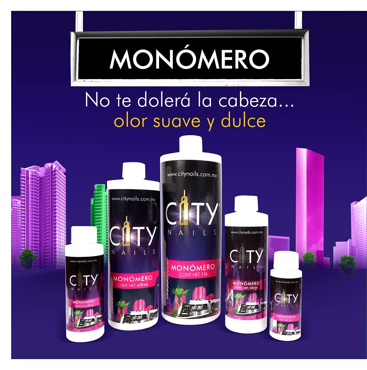 CITY NAILS Nail Liquid Monomer SET - EMA Professional Grade for Acrylic Powder System, 8 fl oz - görsel 4