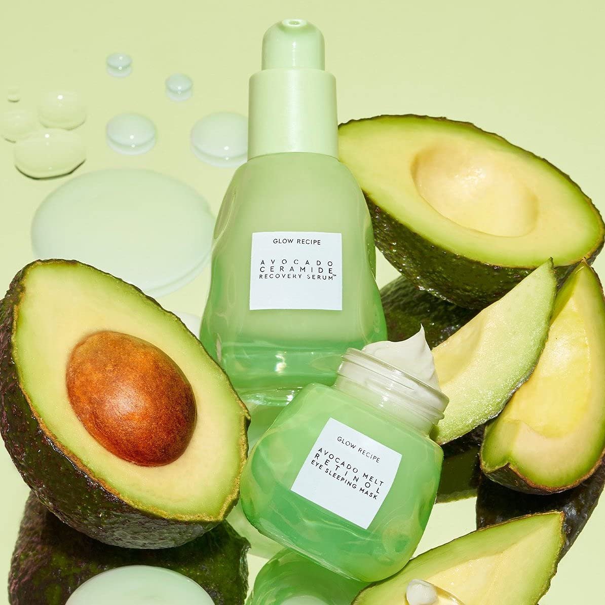 Glow Recipe Avocado Ceramide Serum – Soothing, Hydrating Face Serum for Redness Relief & Skin Barrier Repair, Lightweight Milky Korean Skincare for Dry & Sensitive Skin (30 ml) Avelisse