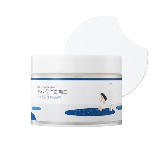 ROUND LAB Birch Juice Moisturizing Pad 80pcs - Hydrating & Soothing Toner Pads with Birch Sap and Hyaluronic Acid for Sensitive Skin, Non-Sticky Korean Skincare Avelisse