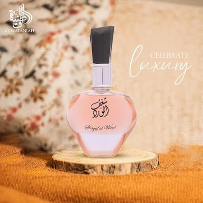 Al Wataniah Shagaf Al Ward Eau de Parfum for Women - 3.4 Fl Oz