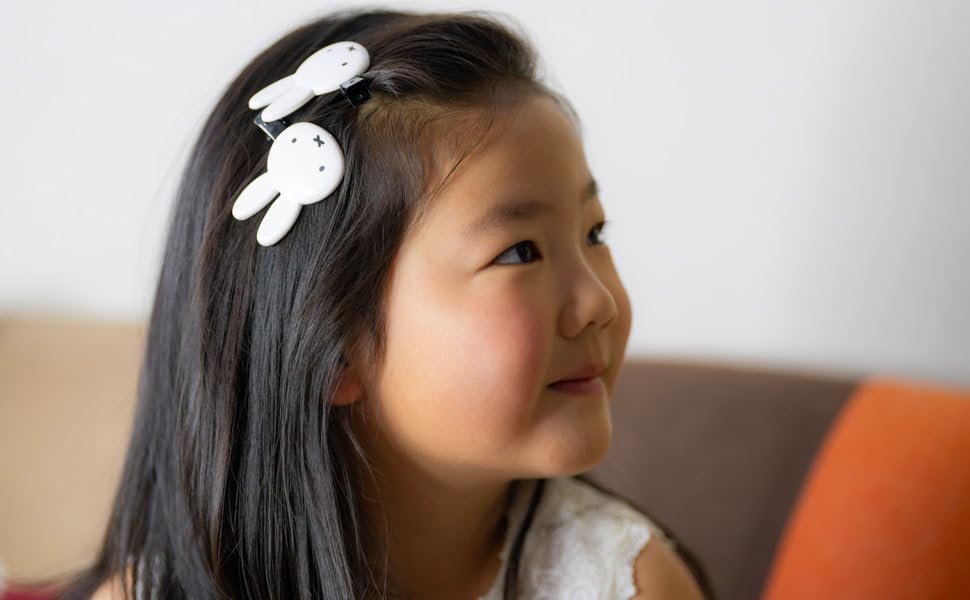 Miffy Die Cut Bangs Clip Hair Clip - Cute White Plastic Hair Accessory for Men and Women, 2 Pack - görsel 8