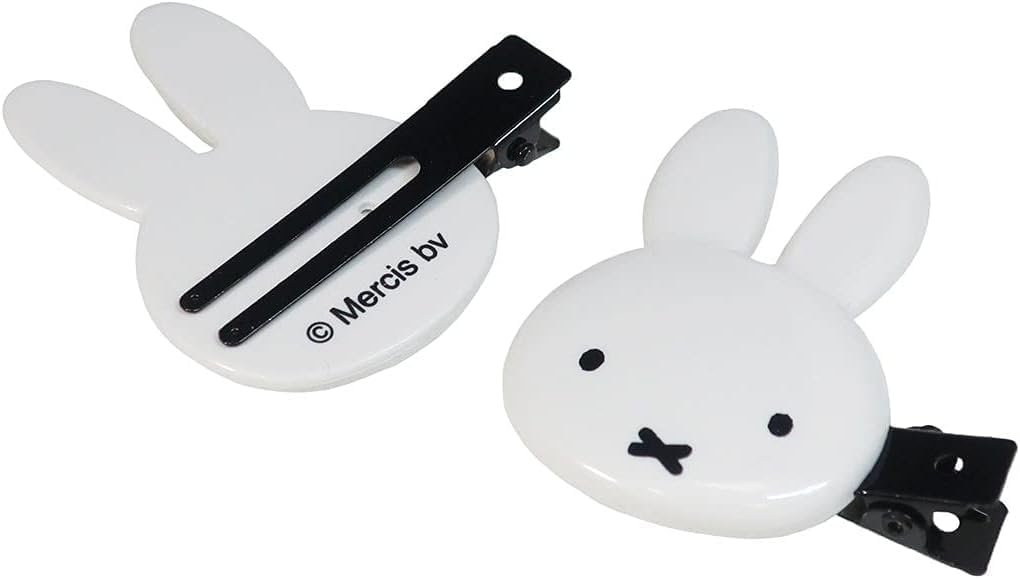 Miffy Die Cut Bangs Clip Hair Clip - Cute White Plastic Hair Accessory for Men and Women, 2 Pack - görsel 9