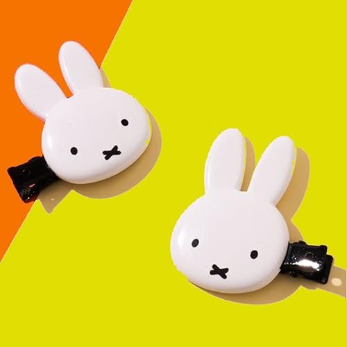 Miffy Die Cut Bangs Clip Hair Clip - Cute White Plastic Hair Accessory for Men and Women, 2 Pack - görsel 4