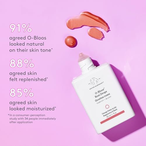 Drunk Elephant O-Bloos Rosi Drops - Peachy-Pink Color Serum Drops - 30 ml/1 fl oz - Clean Clinical Skincare, Cruelty-Free, Dermatologist-Tested, Free of Essential Oils, Silicones, and Fragrance Avelisse