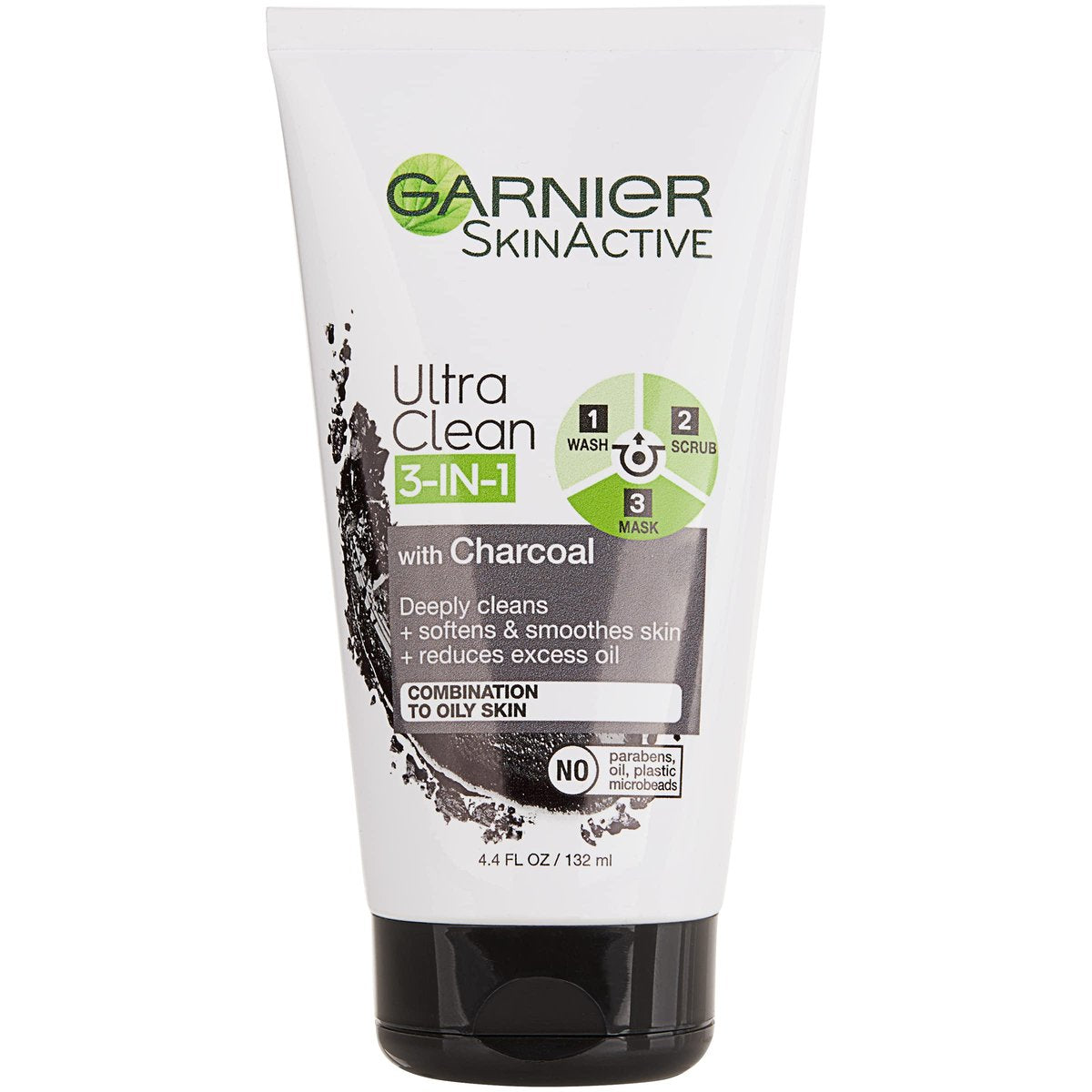 Garnier SkinActive Charcoal 3 in 1 Face Wash, Scrub and Mask - 4.4 fl oz - görsel 2