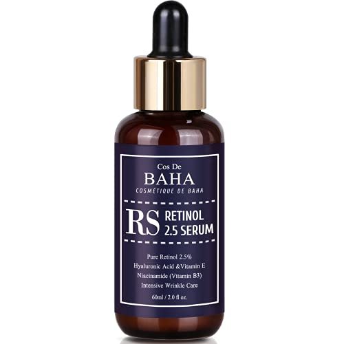 Retinol 2.5% Solution Facial Serum with Vitamin E - High Strength Age Spot Remover, 2 Fl Oz (60ml) Avelisse