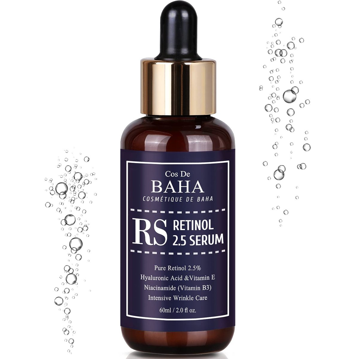 Retinol 2.5% Solution Facial Serum with Vitamin E - High Strength Age Spot Remover, 2 Fl Oz (60ml) Avelisse