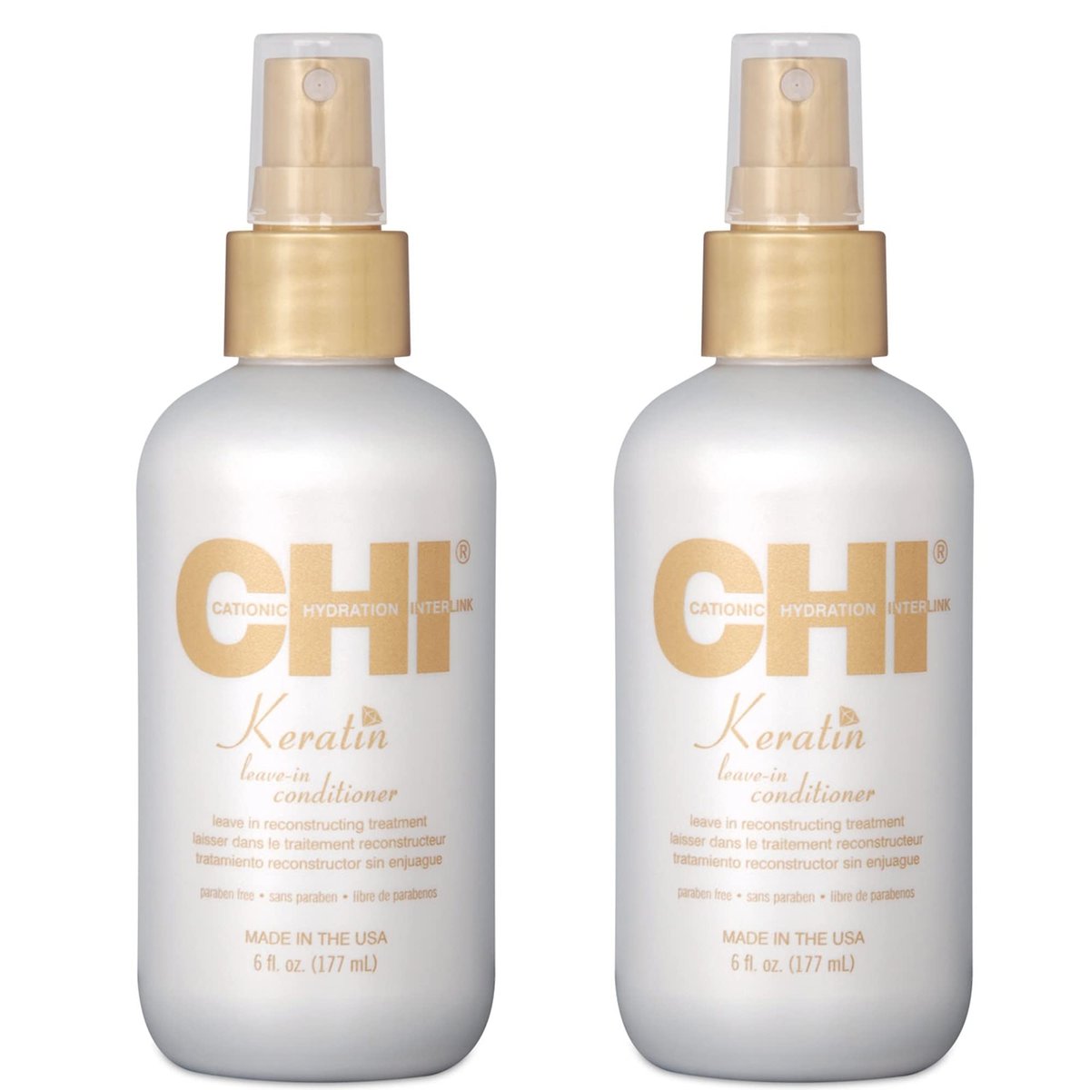 CHI Keratin Leave-in Conditioner, 12 oz (Pack of 2) - Smooth & Strengthen Hair Avelisse