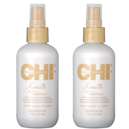 CHI Keratin Leave-in Conditioner, 12 oz (Pack of 2) - Smooth & Strengthen Hair Avelisse