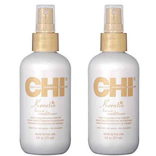 CHI Keratin Leave-in Conditioner, 12 oz (Pack of 2) - Smooth & Strengthen Hair Avelisse