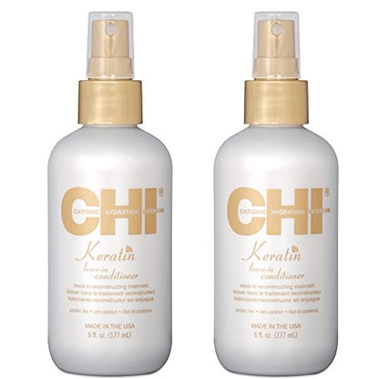 CHI Keratin Leave-in Conditioner, 12 oz (Pack of 2) - Smooth & Strengthen Hair Avelisse