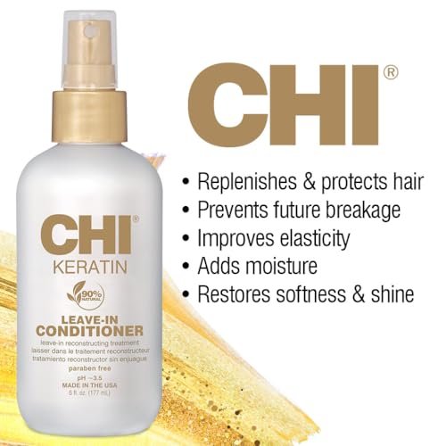 CHI Keratin Leave-in Conditioner, 12 oz (Pack of 2) - Smooth & Strengthen Hair Avelisse
