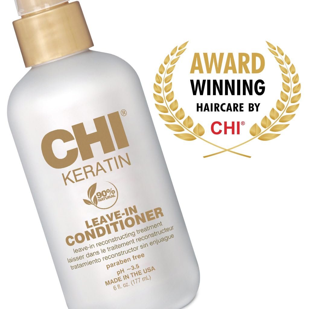 CHI Keratin Leave-in Conditioner, 12 oz (Pack of 2) - Smooth & Strengthen Hair Avelisse