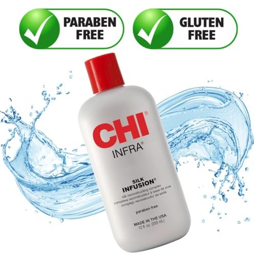 CHI Infra Silk Infusion Leave-In Reconstructing Treatment for All Hair Types, Alcohol-Free, 12 Oz (Pack of 2) Avelisse